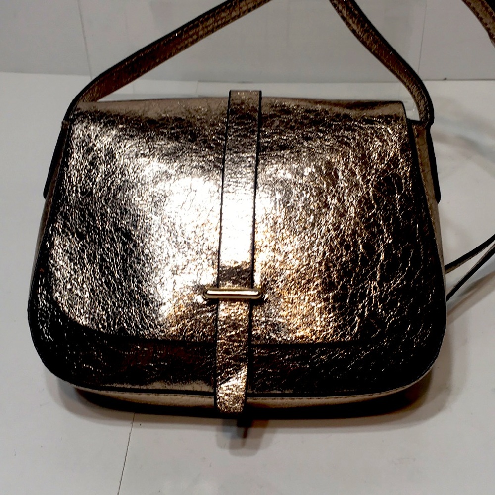 Bronze metallic mini crossbody adjustable strap purse by The Gap